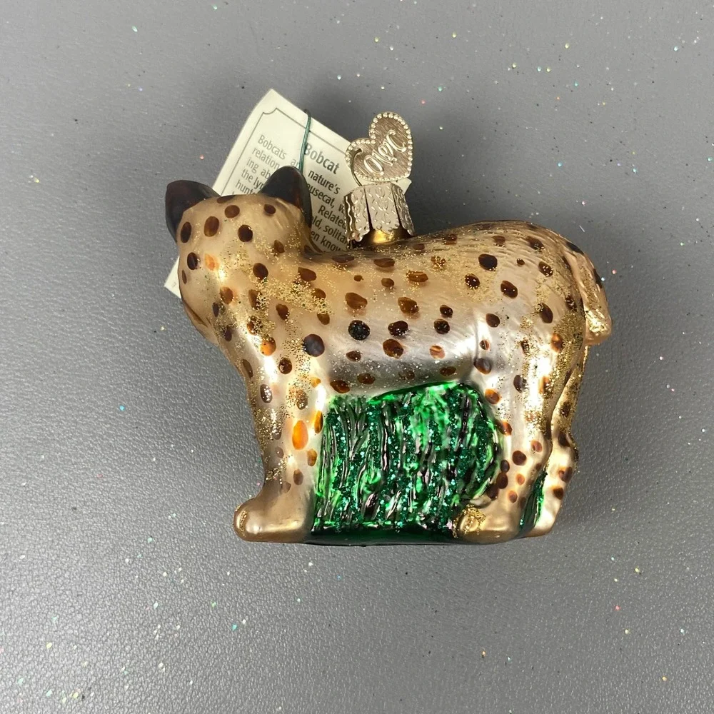 Old World Christmas Glass Ornaments Bobcat & Snowman Best Buddies/Couple 2006